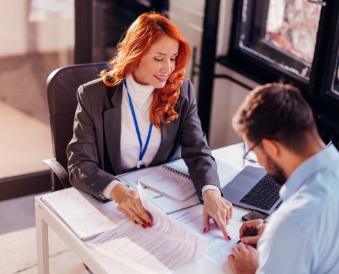 Property Manager Talking With Tenant